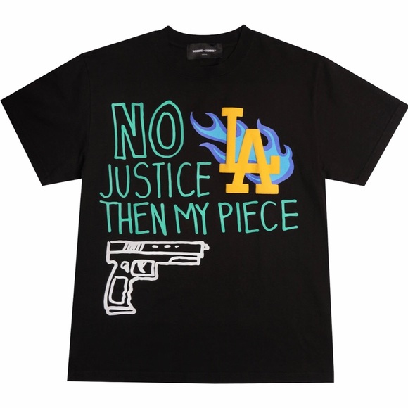 HOMME + FEMME LA RIOTS TEE (BLACK) - Picture 1 of 4